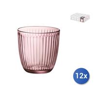 12x Bicchieri In Vetro Line Rosa Per Acqua Cl29