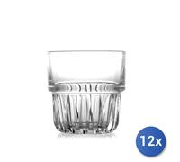 12x Bicchieri In Vetro Trasparente Everest Per Rocks Cl26,6