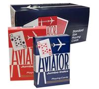 12x Bicycle Aviator Jumbo Index Carte Da Gioco Rosse & Blu Poker