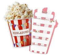 12x Biglietti d'Invito Al Cinema, Biglietti d'Invito Al Cinema Per Il Compleanno Dei Bambini, Invito Al Cinema, Inviti Di Compleanno Per Bambine e Bambini, Inviti Per La Festa Dei Popcorn