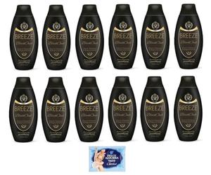12x BREEZE BlackOud Doccia Shampoo e Bagnoschiuma,deterge efficacemente corpo e capelli 400ml + 1 Busta di Talco Felce Azzurra in omaggio da 100g