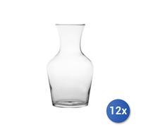 12x Brocche In Vetro Trasparente Carafon Per Vino Lt0,25