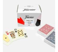 12x BULK fournier 2818 Plastica Poker Carte da Gioco Mazzi Jumbo Rosso/Blu