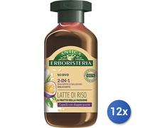 12x Bundle Antica Erboristeria Shampoo Latte Riso 2In1 Idra 250Ml