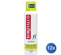 12x Bundle Borotalco Deodorante Spray 150 Ml. Attivo Cedro/Lime Made In Italy