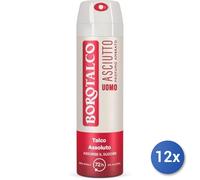 12x Bundle Borotalco Deodorante Spray 150 Ml.Uomo Asciutto Ambra Made In Italy