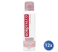 12x Bundle Borotalco Deodorante Spray Invisibile Rosa