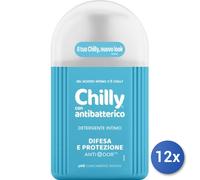 12x Bundle Chilly Sapone Intimo 200 Ml. Ph 5 Azzurro Antib