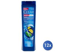 12x Bundle Clear Shampoo Anti Forfora Sport Rienergizzante