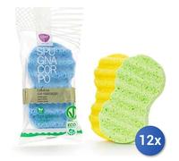 12x Bundle Clendy Spugne Bagno Cellulosa+Massaggio