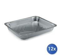 12x Bundle Contenitori Alluminio 12 Porz. Cuki S/Coperchio 2 Pezzi
