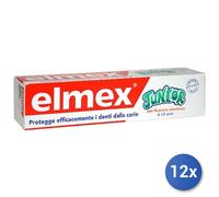 12x Bundle Elmex Dentifricio 75 Ml. Junior 6-12 Anni