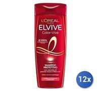 12x Bundle Elvive Shampoo Color-Vive Rosso 250 Ml