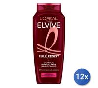 12x Bundle Elvive Shampoo Full Resist con aminexil e biotina Capelli Fragili 250