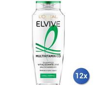 12x Bundle Elvive Shampoo Multivitaminico 2In1 Tutti Tipi