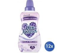 12x Bundle Felce Azzurra Ammorbidente Mon Amour 650 Ml. Concentrato Nero
