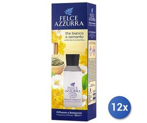12x Bundle Felce Azzurra Bastoncini Ambiente 120 Ml. The Bianco/Osm Made In