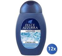 12x Bundle Felce Azzurra Doccia/Shampoo 250 Ml.Uomo Fresh Ice
