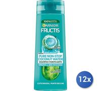 12x Bundle Garnier Shampoo Per Capelli Fructis Pure Non Stop Coconut Water, 250