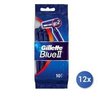 12x Bundle Gillette Rasoi Radi E Getta Blue Ii 10 Pezzi Sacco