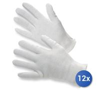 12x Bundle Guanti Cotone Bianco Tg 7 Donna