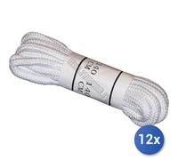 12x Bundle Lacci Scarponi Cm.130 To-Bianco
