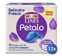 12x Bundle Lines Petalo Ultra Sottile Ali Lungo Assorbente 10 Pezzi