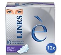 12x Bundle Lines Seta E' Assorbenti Ultra Ali Lungo X10