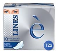 12x Bundle Lines Seta E' Assorbenti Ultra Ali Notte X9/10