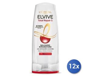 12x Bundle L'Oreal Elvive Balsamo Total Repair 5 Ml 200