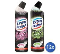 12x Bundle Lysoform Wc Gel Zero Calcare 750 Ml Rosa/Verde