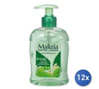 12x Bundle Malizia 300 Ml Sapone Liquido 1 Pz Antibatterico Al Tè Verde