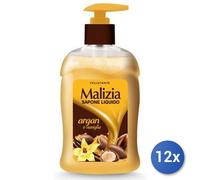 12x Bundle Malizia 300 Ml Sapone Liquido 1 Pz Fragranza Argan