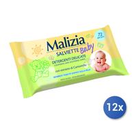 12x Bundle Malizia 72 Salviettine Multiuso All'Aloe