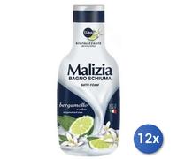 12x Bundle Malizia Bagno 1000 Ml. Bergamotto/Salvia Made In Italy