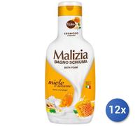 12x Bundle Malizia Bagno 1000 Ml. Miele/Zenzero