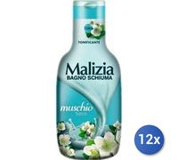 12x Bundle Malizia Bagno 1000 Ml. Muschio Bianco