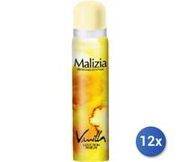 12x Bundle Malizia Deodorante Spray 100 Ml. Vanilla Donna