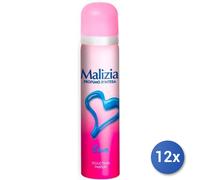 12x Bundle Malizia Deodorante Spray 75 Ml. Love Donna Minitaglia