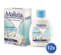 12x Bundle Malizia Sapone Intimo 200 Ml. Delicato/Protett.
