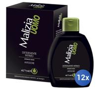 12x Bundle Malizia Sapone Intimo Uomo 200 Ml. Vetyver