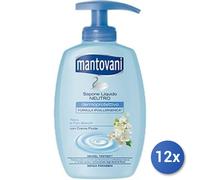 12x Bundle Mantovani Sapone Liquido Ml 300 Talco Neutro