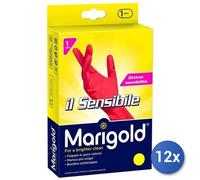 12x Bundle Marigold Guanti Il Sensibile 7 1/2 Media