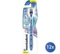 12x Bundle Mentadent Spazzolino Denti White Now Carbon