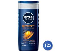 12x Bundle Nivea Doccia Uomo 250 Ml. Sport Made In Italy