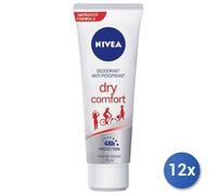 12x Bundle Nivea Dry Comfort Crema Deodorante 75 Ml