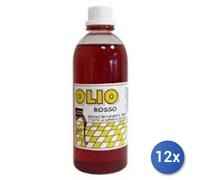 12x Bundle Olio Rosso Lucidante Legno 250 Ml. Colorante