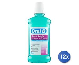 12x Bundle Oral-B Collutorio 500 Ml. Denti E Gengive Verde Chiaro