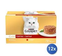 12x Bundle Purina Gourmet Gold tortini gusto manzo e pollo 4x85 gr