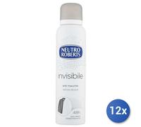 12x Bundle Roberts Deodorante Spray 150 Ml. Invisible